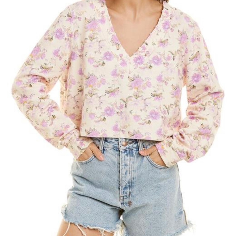 LOVESHACKFANCY TAMIKA V-NECK PULLOVER